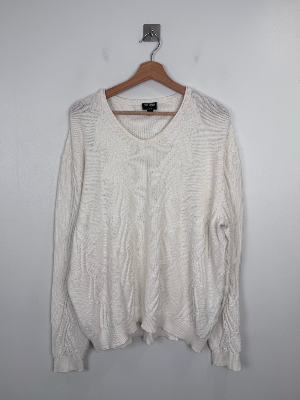 Todd Snyder Men Cotton V Neck Sweater Size Large